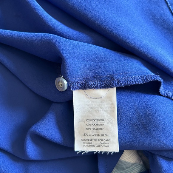 J Crew Summer Blouse Size XS Blue - Picture 6 of 7
